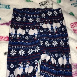 Llama Christmas leggings